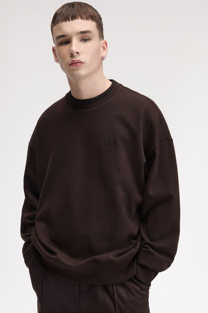 FRED PERRY OVERSIZED TIPPED SWEATSHIRT