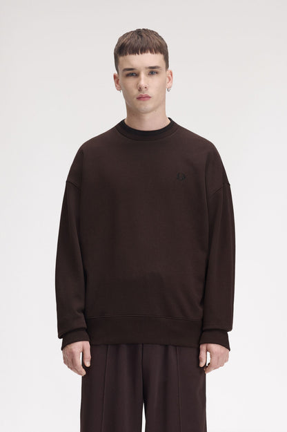 FRED PERRY OVERSIZED TIPPED SWEATSHIRT