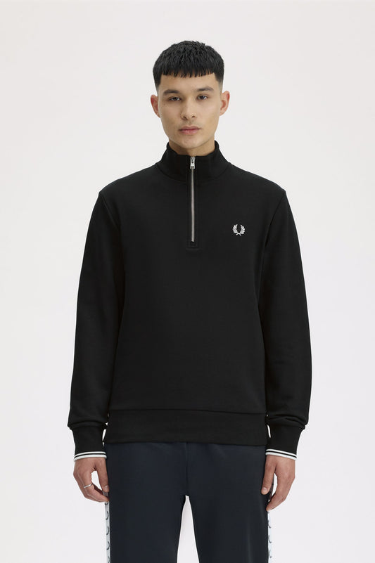FRED PERRY HALF ZIP SWEATSHIRT