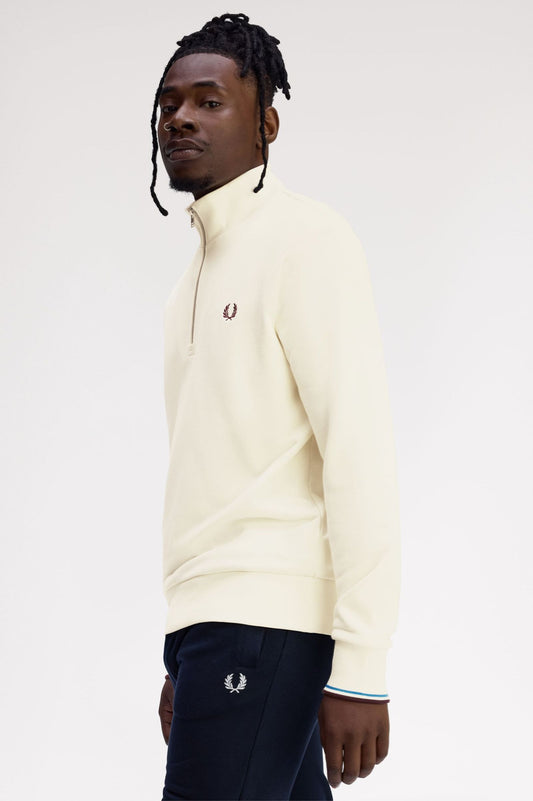FRED PERRY HALF ZIP SWEATSHIRT