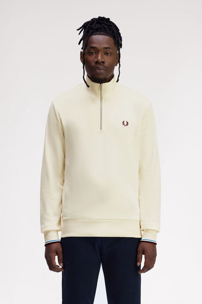 FRED PERRY HALF ZIP SWEATSHIRT