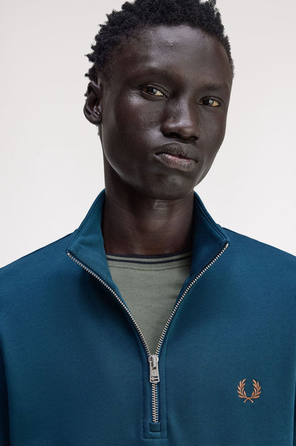 FRED PERRY HALF ZIP SWEATSHIRT