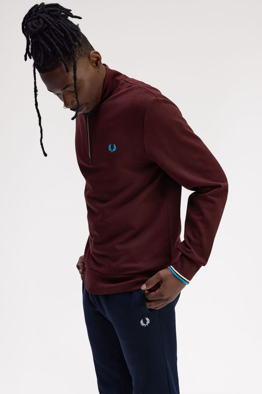 FRED PERRY HALF ZIP SWEATSHIRT