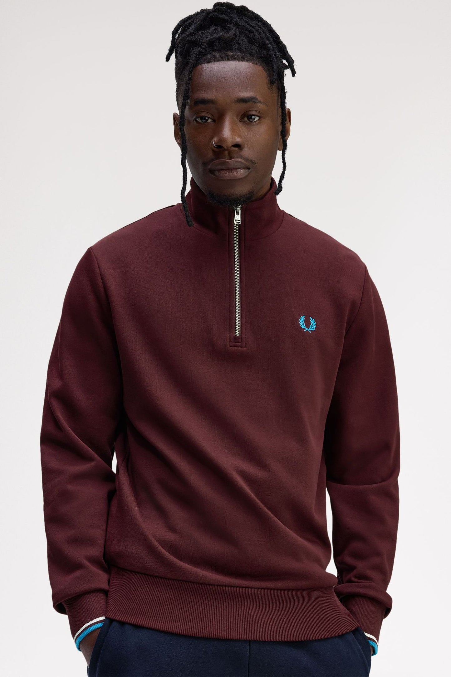 FRED PERRY HALF ZIP SWEATSHIRT