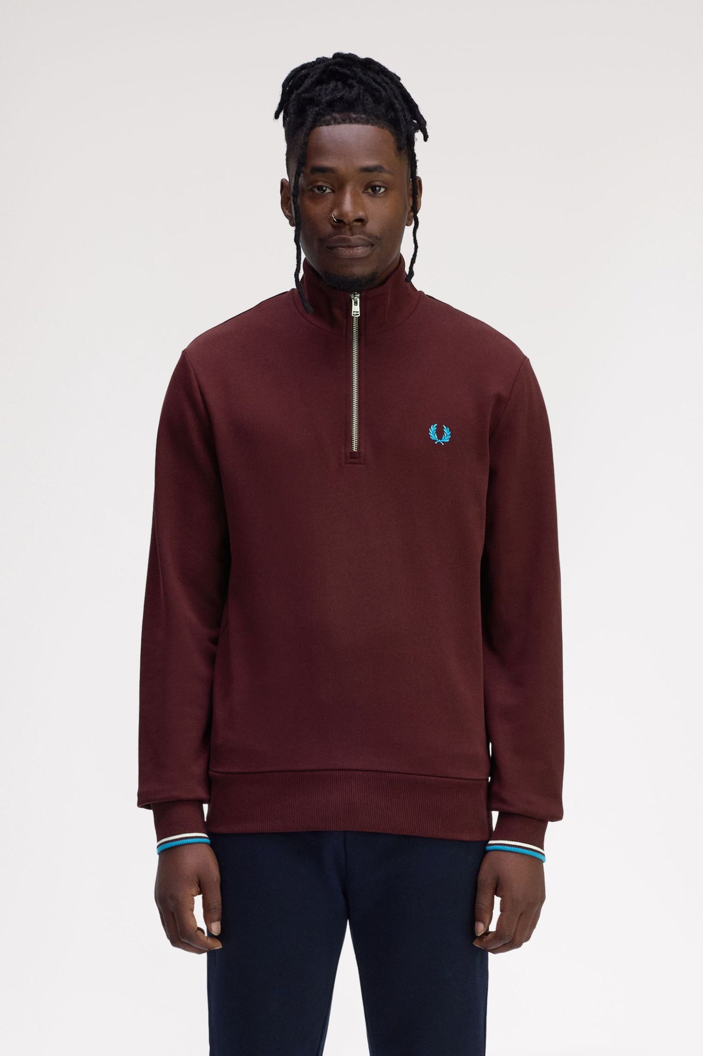 FRED PERRY HALF ZIP SWEATSHIRT