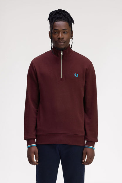 FRED PERRY HALF ZIP SWEATSHIRT