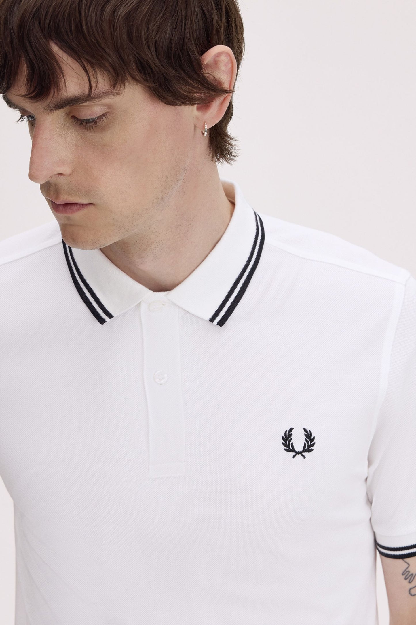 FRED PERRY TWIN TIPPED POLO T SHIRT