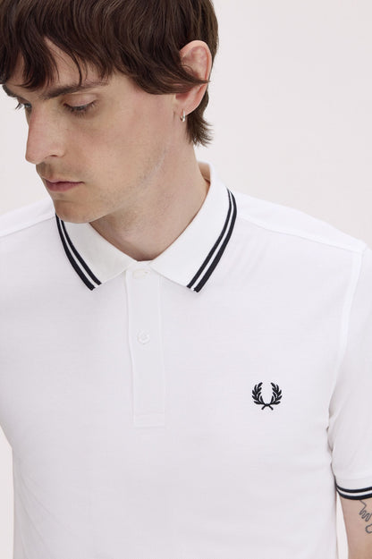 FRED PERRY TWIN TIPPED POLO T SHIRT