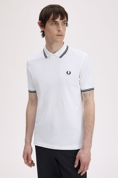 FRED PERRY TWIN TIPPED POLO T SHIRT