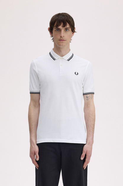 FRED PERRY TWIN TIPPED POLO T SHIRT