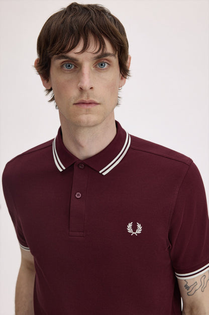 FRED PERRY TWIN TIPPED POLO T SHIRT