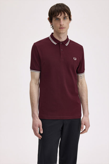 FRED PERRY TWIN TIPPED POLO T SHIRT