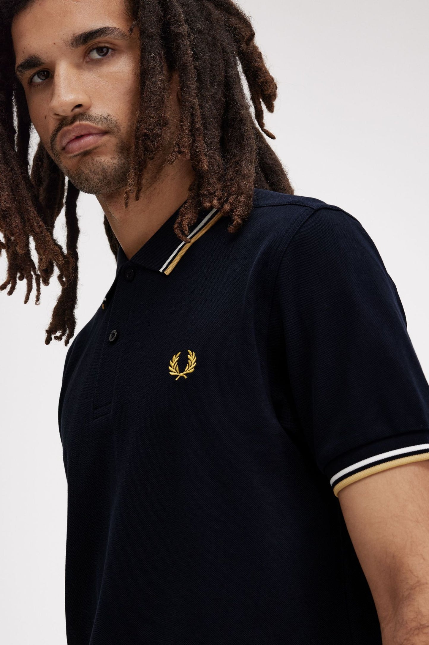 FRED PERRY TWIN TIPPED POLO T SHIRT