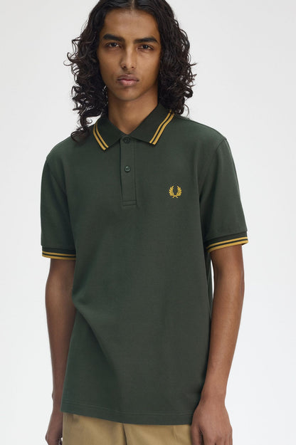 FRED PERRY TWIN TIPPED POLO T SHIRT