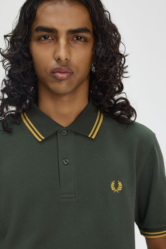 FRED PERRY TWIN TIPPED POLO T SHIRT