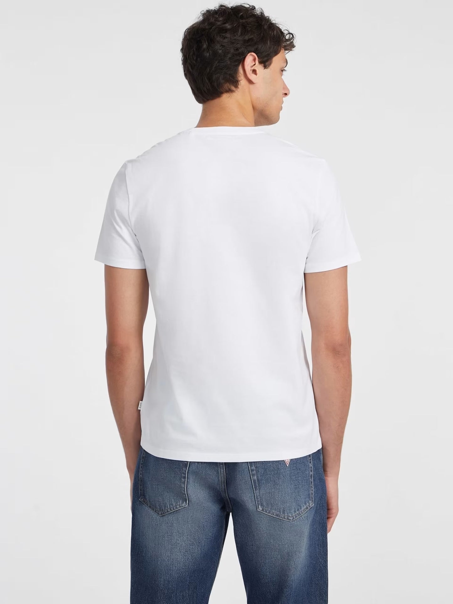 GUESS JEANS SLIM LOGO EMBROIDERED T SHIRT