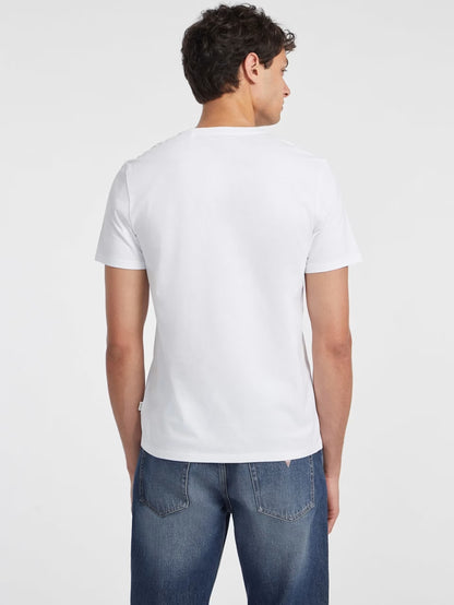 GUESS JEANS SLIM LOGO EMBROIDERED T SHIRT