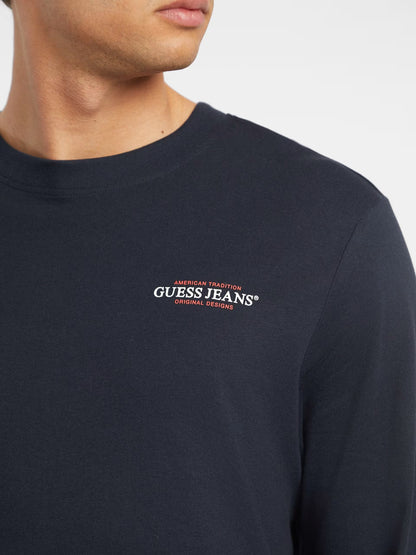 GUESS MAN SLIM AMERICAN TR LS T SHIRT