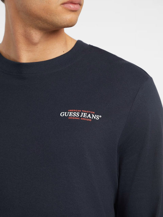 GUESS MAN SLIM AMERICAN TR LS T SHIRT