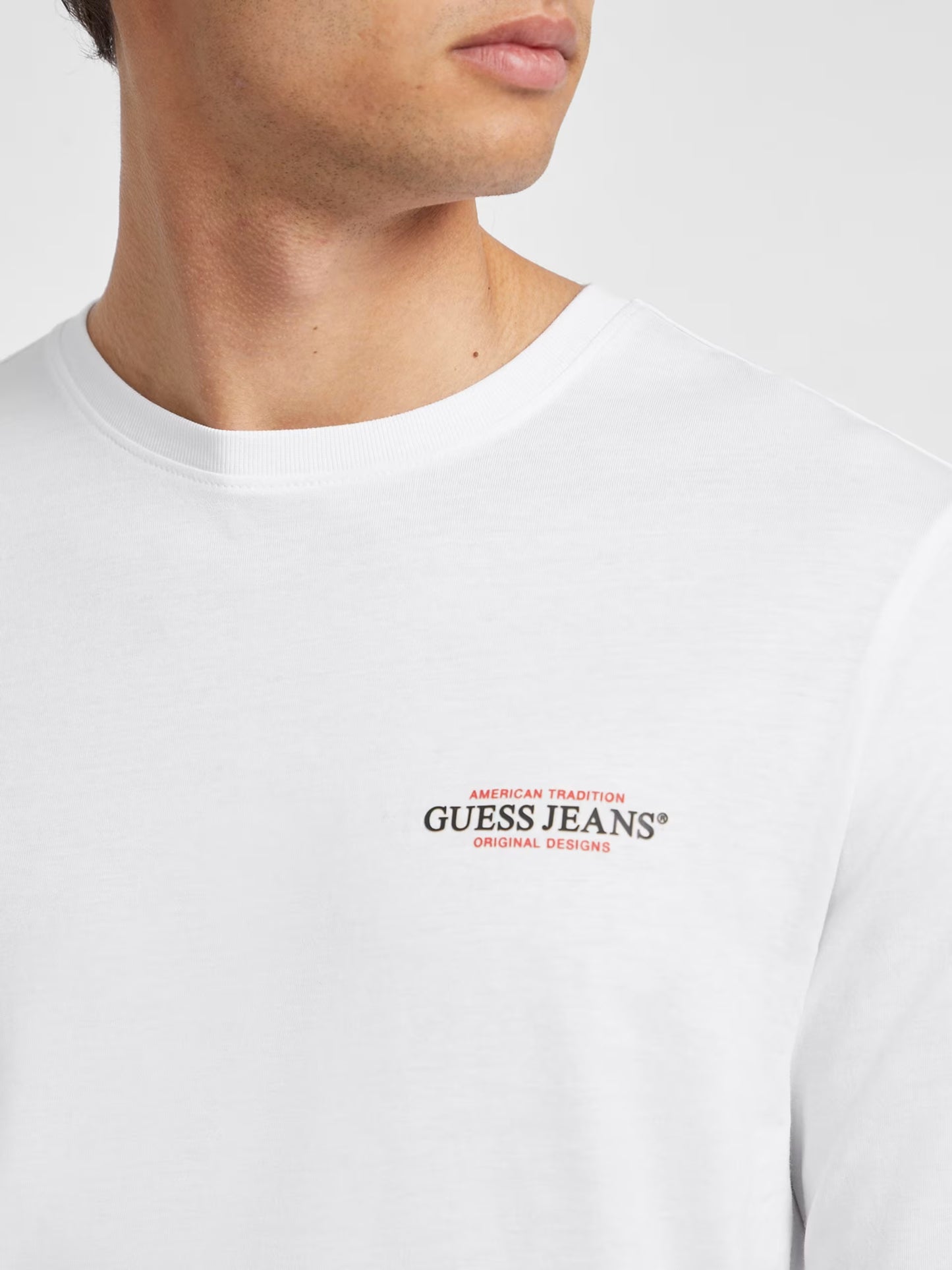 GUESS MAN SLIM AMERICAN TR LS T SHIRT