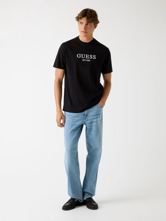 GUESS JEANS EMBROIDERY LOGO T SHIRT