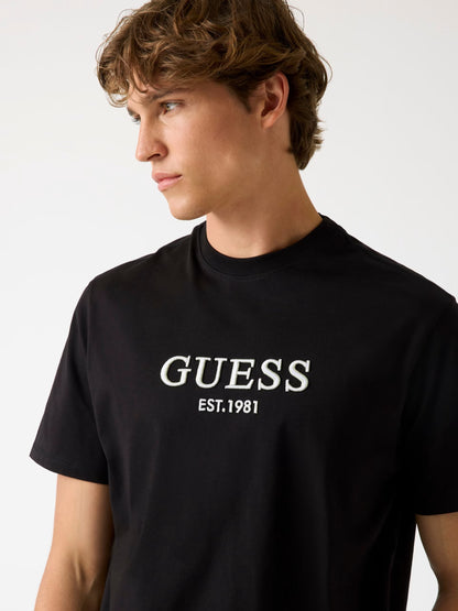 GUESS JEANS EMBROIDERY LOGO T SHIRT