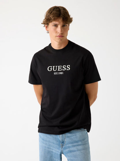 GUESS JEANS EMBROIDERY LOGO T SHIRT
