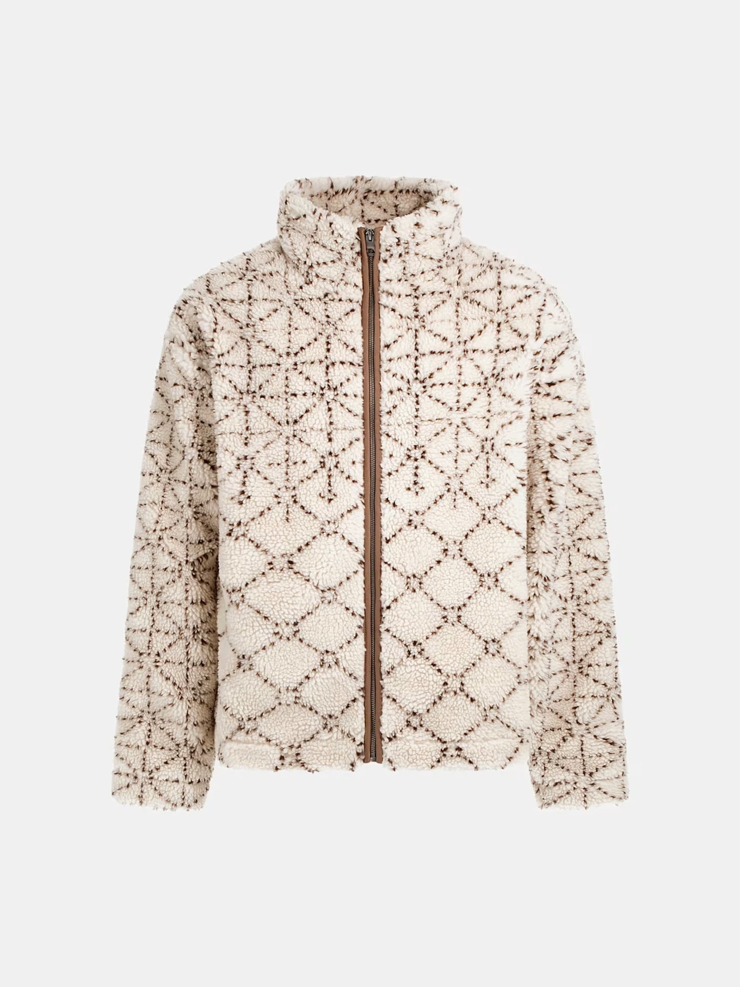 GUESS JEANS SOLDIER SHERPA JACQUARD JACKET