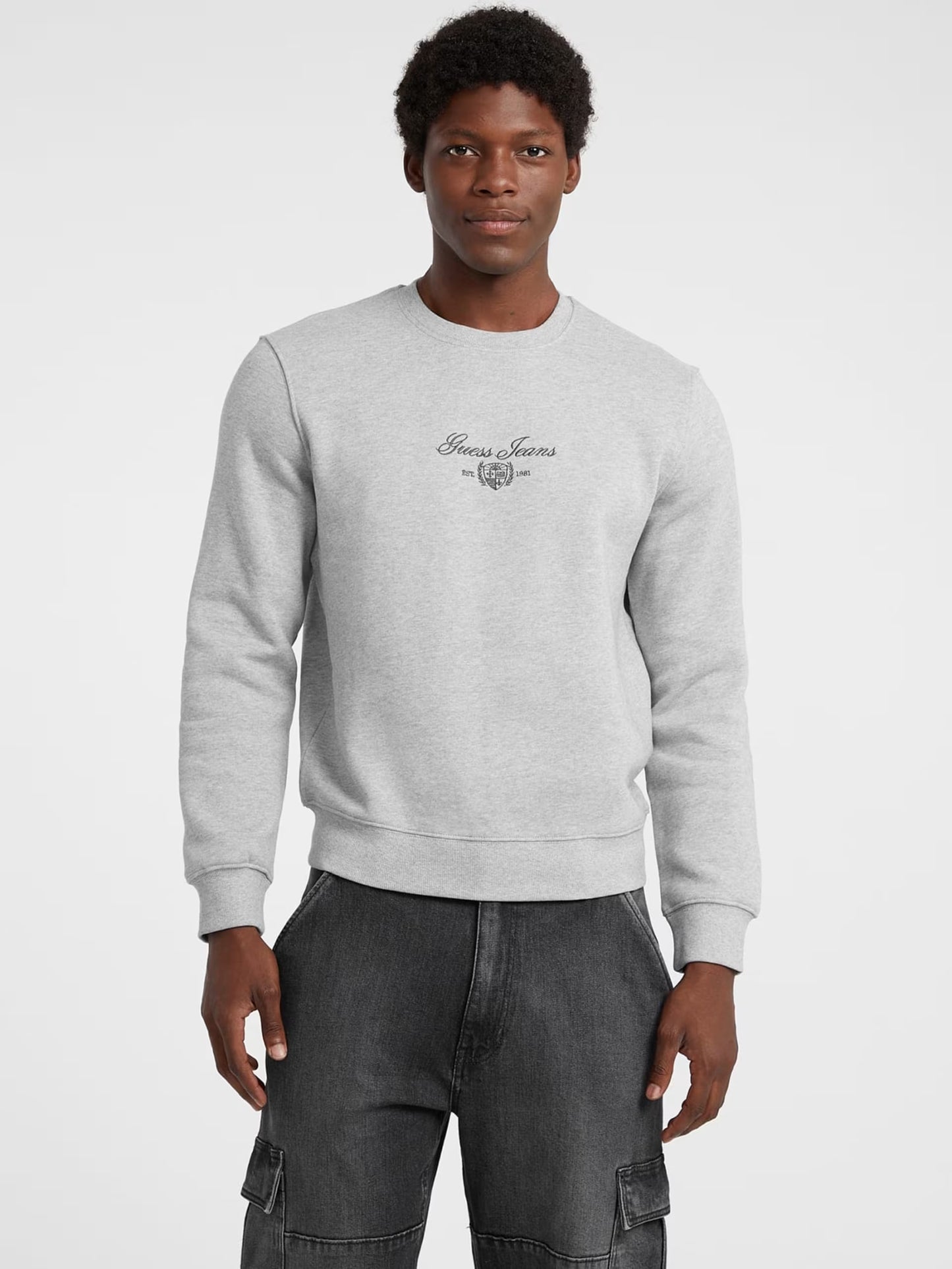 GUESS JEANS SLIM SCRIPT CREWNECK