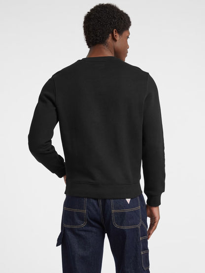 GUESS JEANS SLIM SCRIPT CREWNECK FOOTER