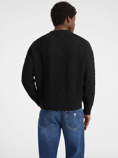 GUESS JEANS KNITTED CABLE SWEATER