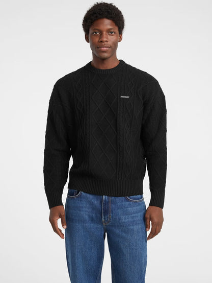 GUESS JEANS KNITTED CABLE SWEATER