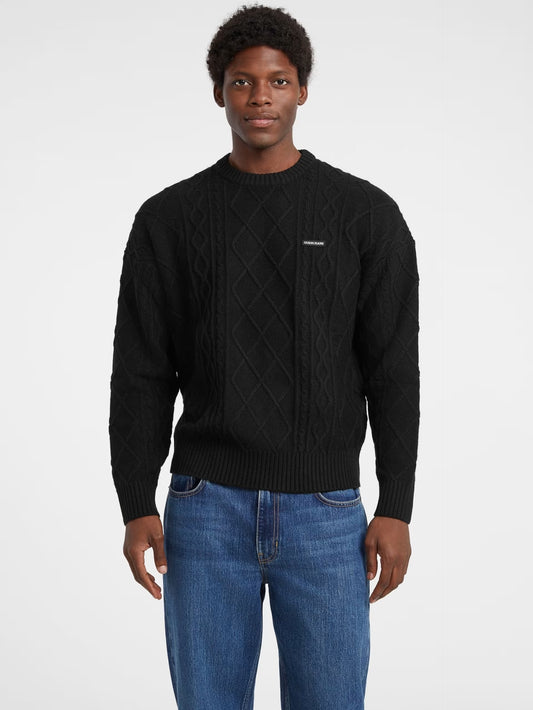 GUESS JEANS KNITTED CABLE SWEATER