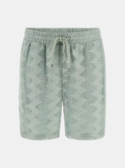 GUESS MAN LATTICE KNIT-RIB SHORT