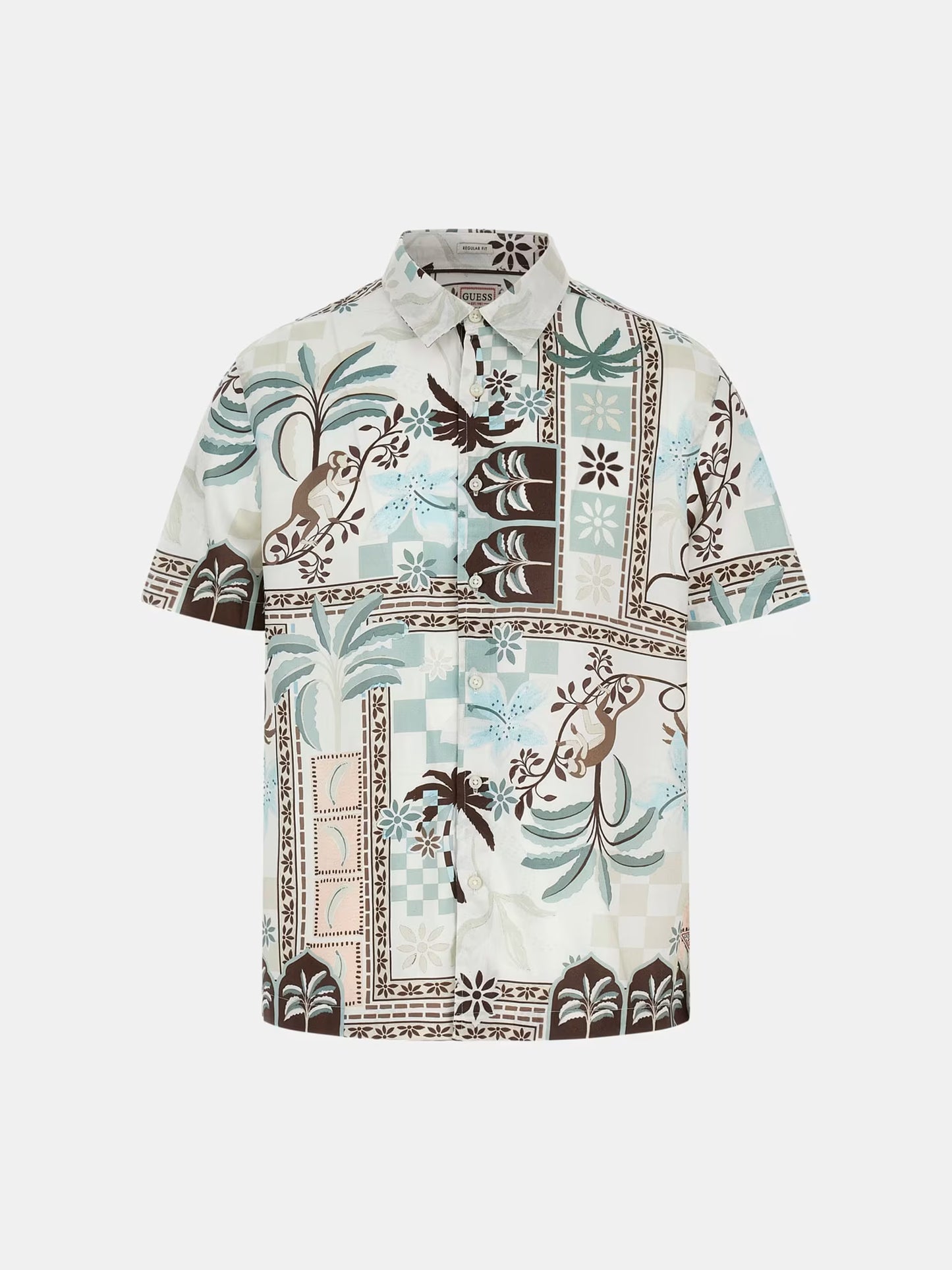 GUESS MAN ECO RAYON THAI TROPICS PRINT SHIRT