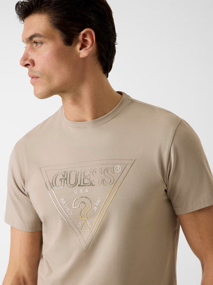 GUESS HD TRIANGLE LOGO T SHIRT