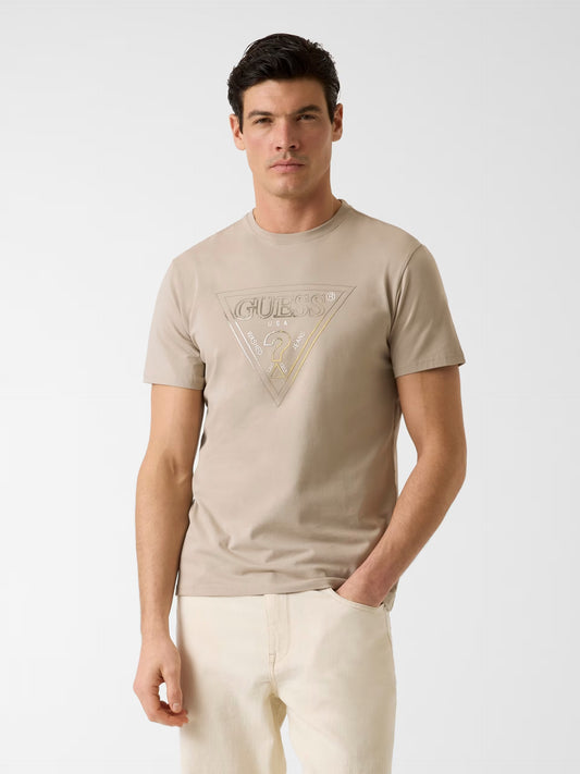 GUESS HD TRIANGLE LOGO T SHIRT