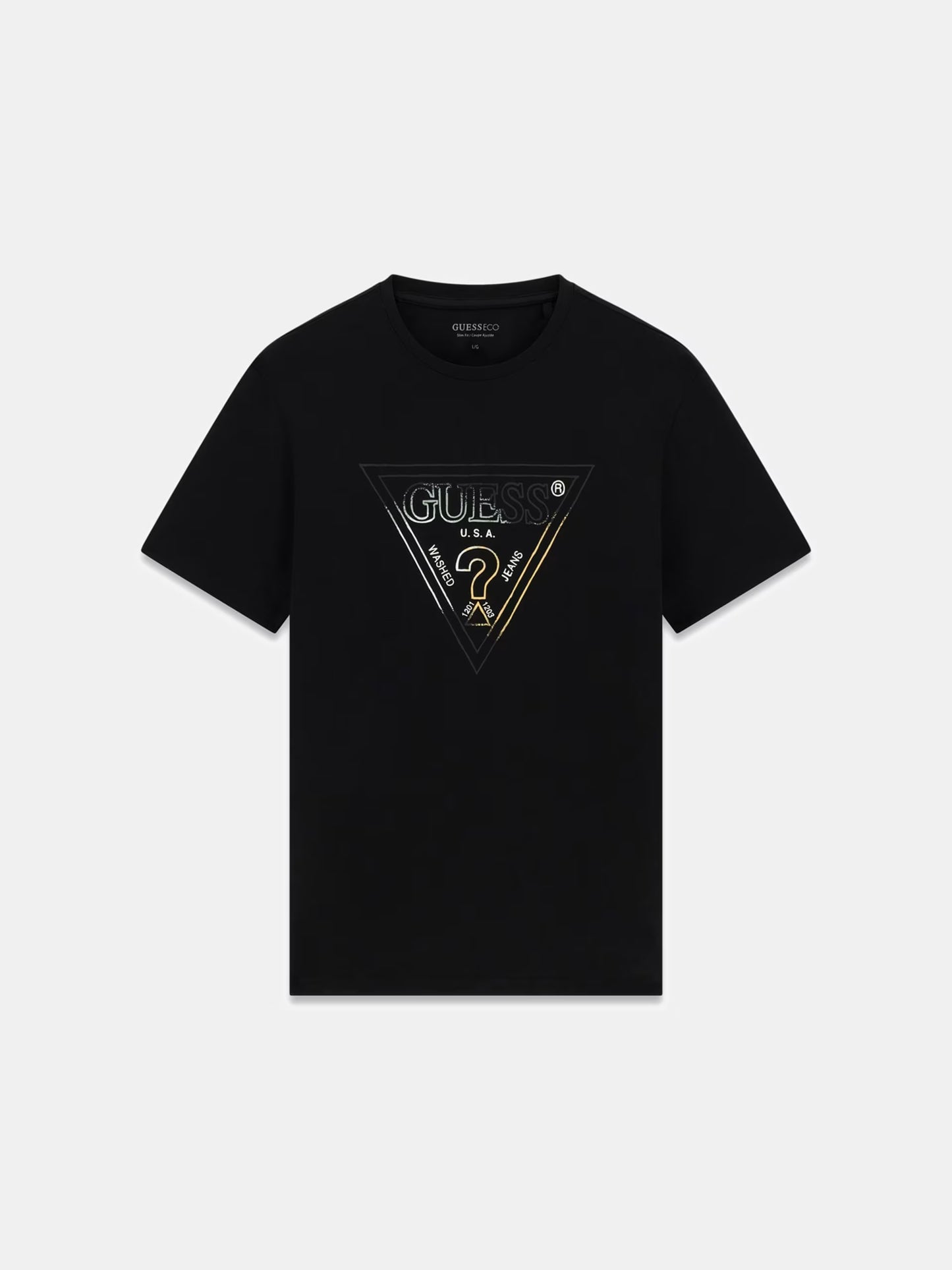 GUESS HD TRIANGLE LOGO T SHIRT