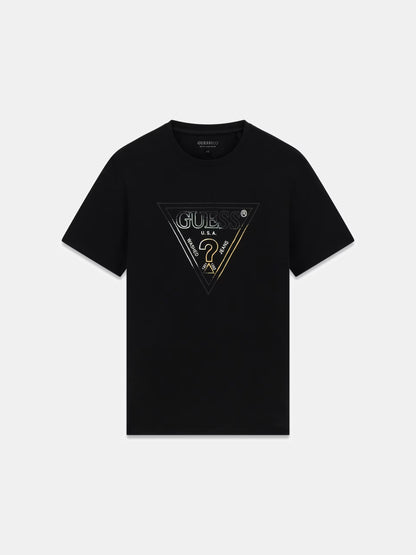 GUESS HD TRIANGLE LOGO T SHIRT