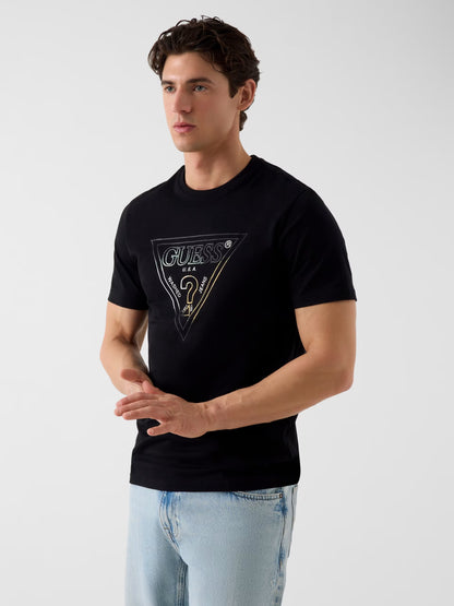 GUESS HD TRIANGLE LOGO T SHIRT