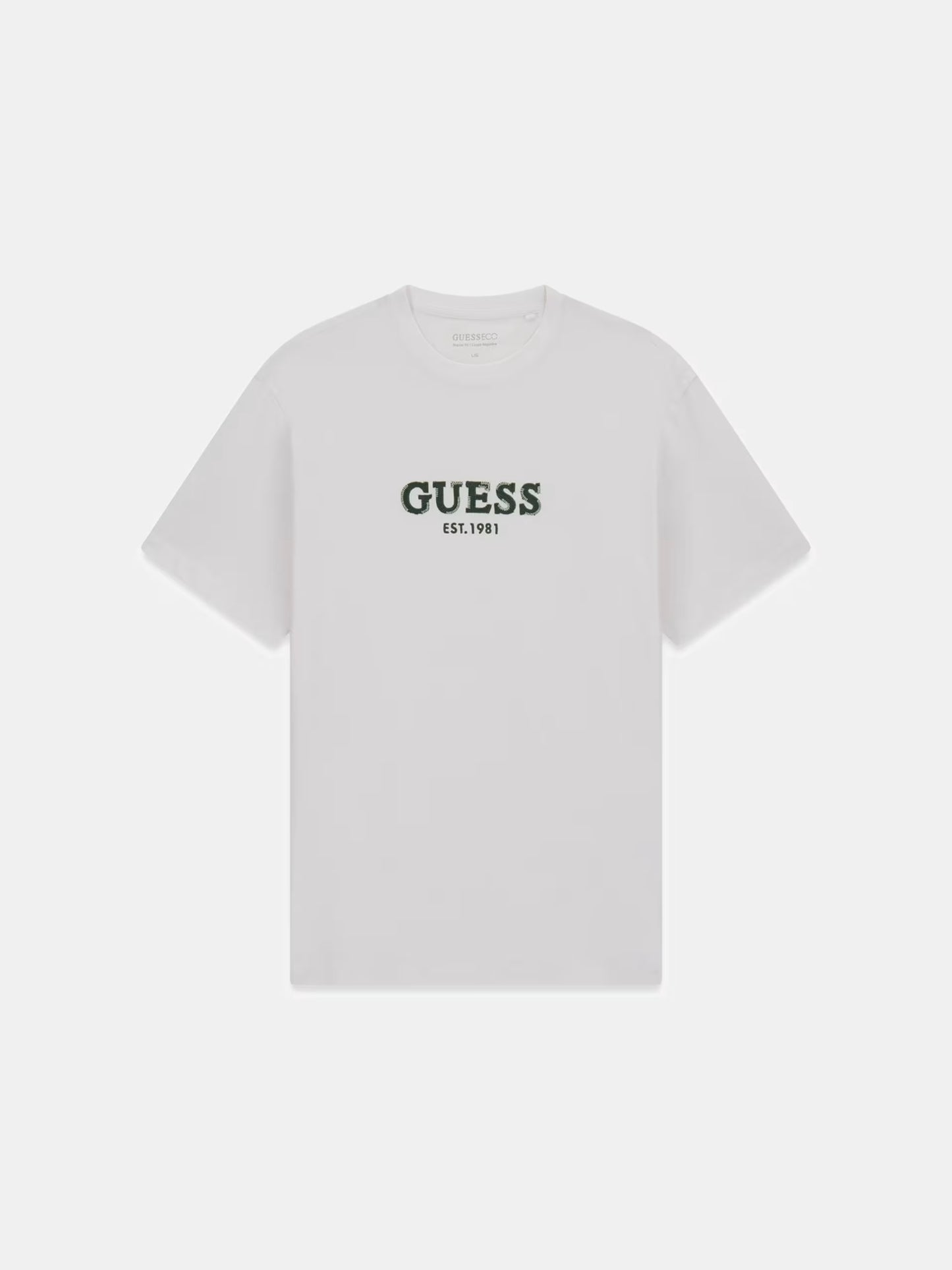 GUESS MAN CONTRAST STITCHING LOGO T SHIRT