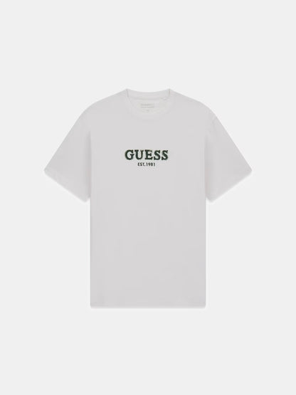 GUESS MAN CONTRAST STITCHING LOGO T SHIRT