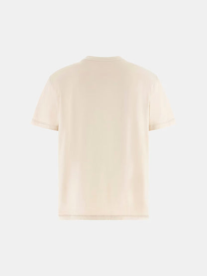 GUESS MAN CONTRAST STITCHING LOGO T SHIRT