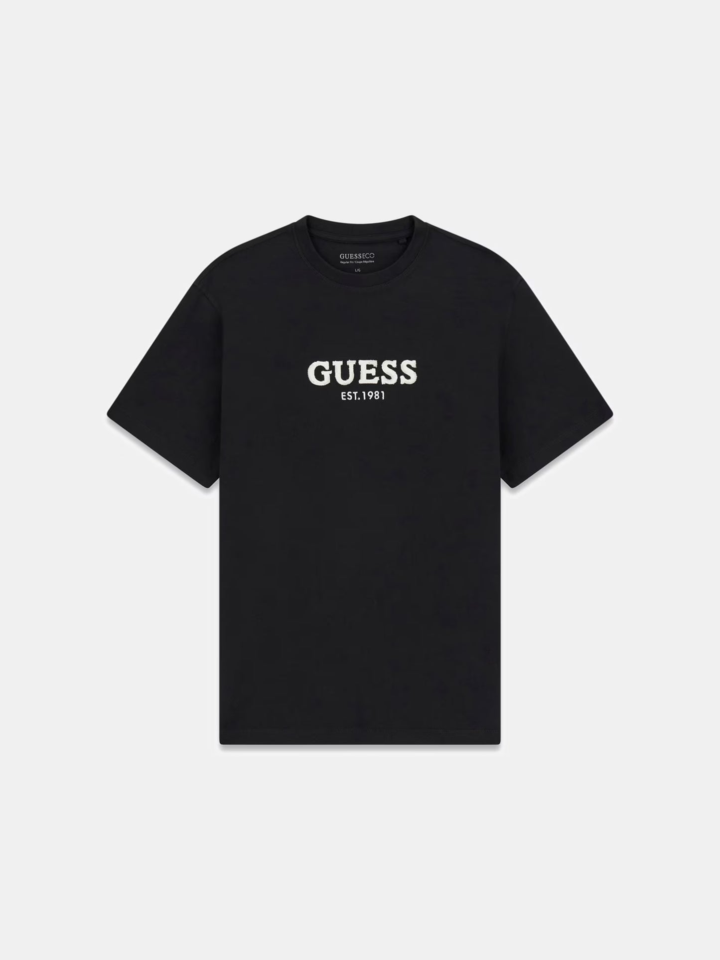 GUESS MAN CONTRAST STITCHING LOGO T SHIRT