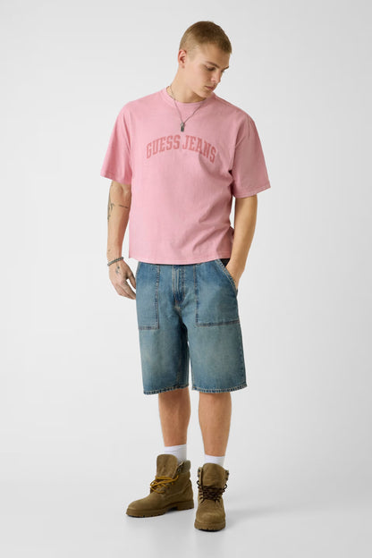 GUESS JEANS CN BOXY CROPPED T SHIRT