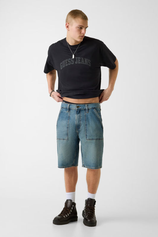 GUESS JEANS CN BOXY CROPPED T SHIRT