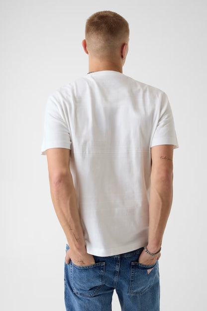 GUESS JEANS REGULAR FIT JACQUARD STRIPE T SHIRT