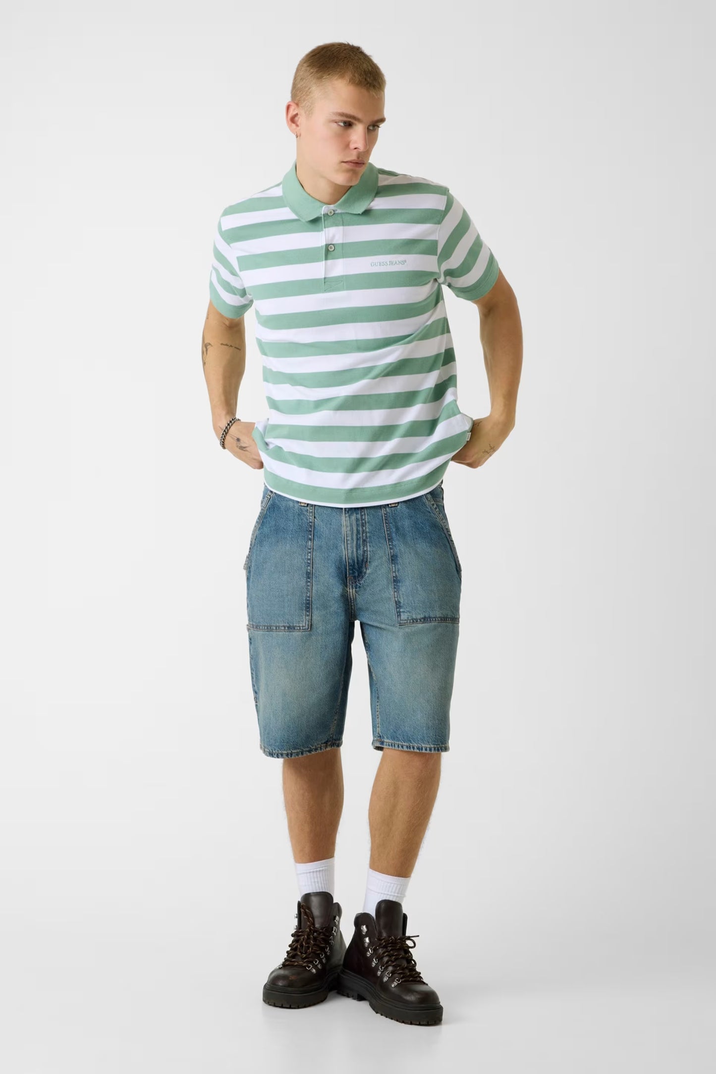 GUESS JEANS REGULAR STRIPES POLO SHIRT