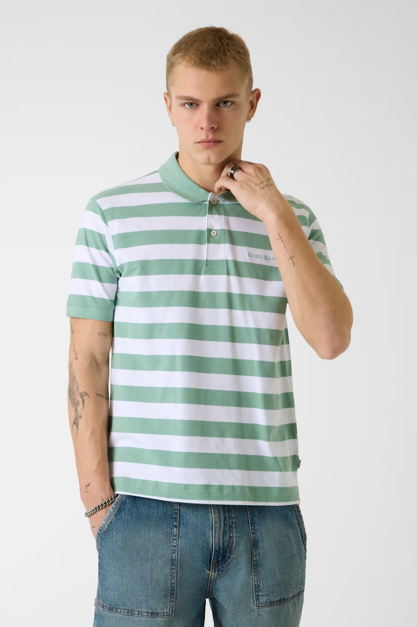 GUESS JEANS REGULAR STRIPES POLO SHIRT