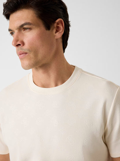 GUESS MAN NICO EMBOSSED KNIT CREW NECK